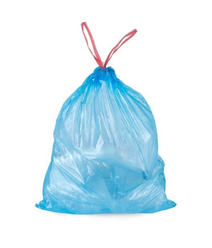 5 Rotoli Sacchetti Buste Spazzatura Profumati 30lt 50x60cm Con Manici Blu 100pz         