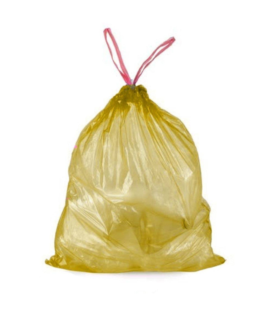 5 Rotoli Sacchetti Buste Spazzatura Profumati 45lt 50x60 Con Manici Giallo 100pz         
