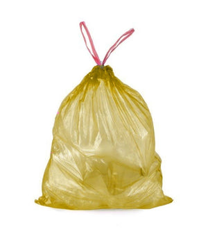 5 Rotoli Sacchetti Buste Spazzatura Profumati 45lt 50x60 Con Manici Giallo 100pz         