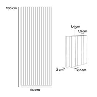 Beethoven - Set di 4 pannelli fonoassorbenti decorativi in legno 150x60 cm, nero