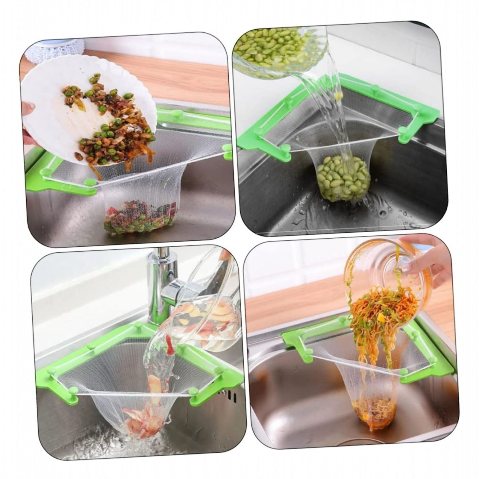 50 Filtro Sacchetto a Rete per lavello Lavandino Angolare Per Rifiuti Da Cucina