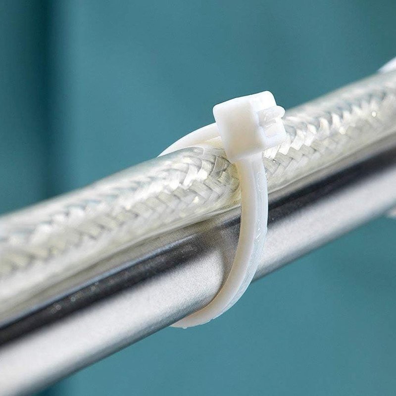 50 Pezzi Fascette Stringicavo Bianco 2,5 X 200 MM