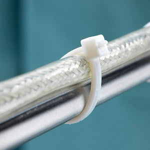 50 Pezzi Fascette Stringicavo Bianco 2,5 X 200 MM