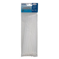 50 Pezzi Fascette Stringicavo Bianco 3,6 X 200 MM