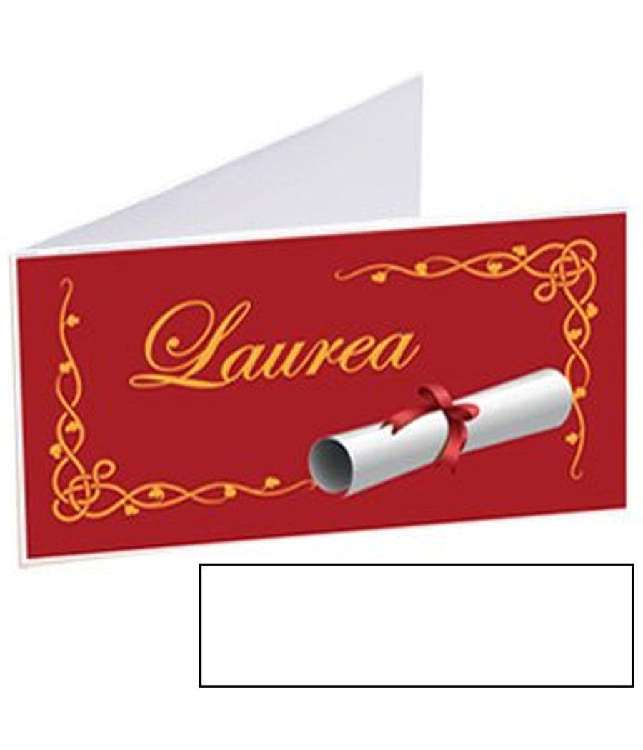 50 Bigliettini Bomboniera Laurea Pergamena Non Personalizzati Pretagliati         