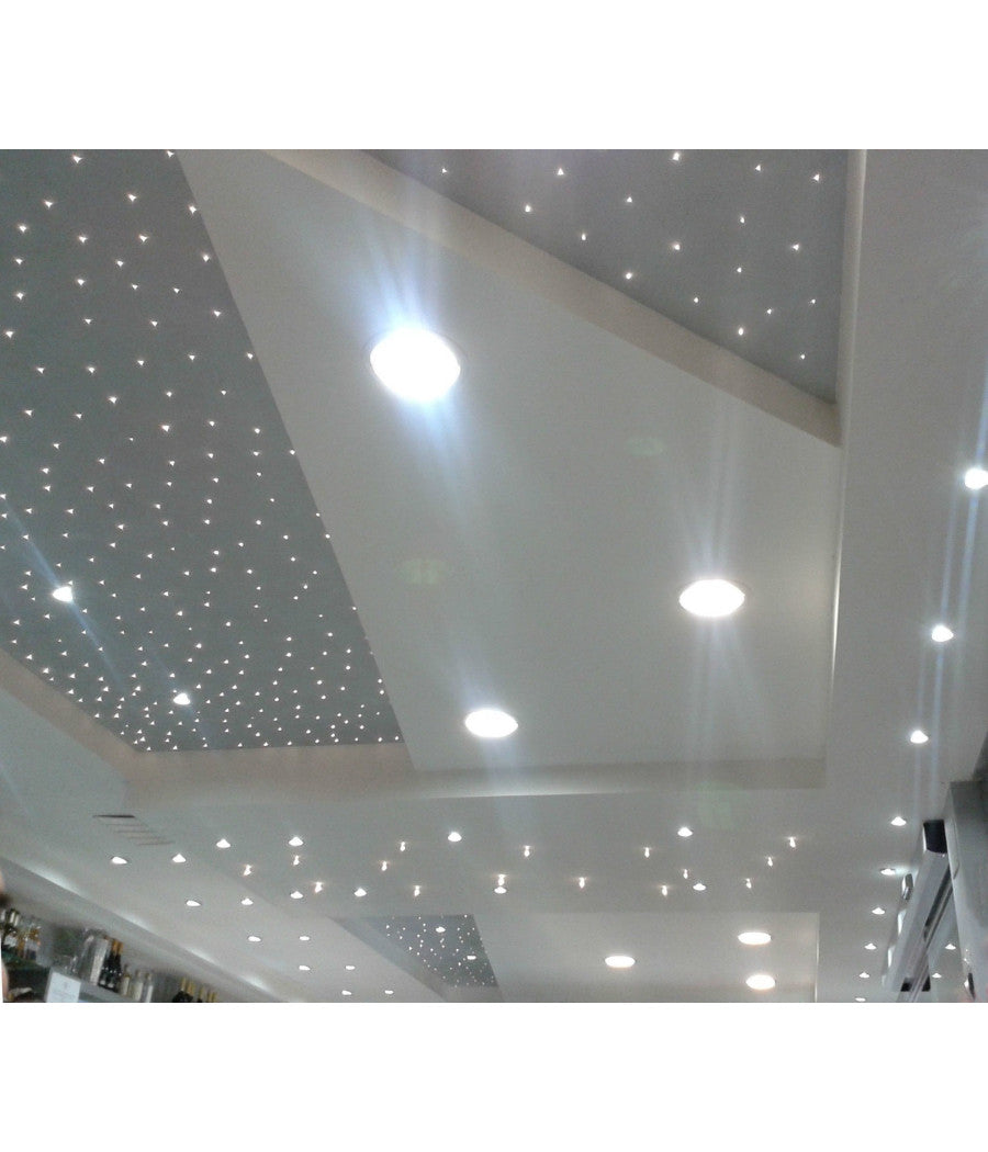 50 Led Cielo Stellato Incasso Luce Bianca O Blu Fredda Kit Punti Luce 5/12v         