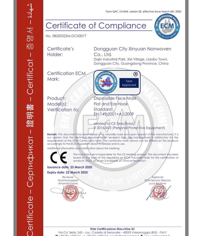 50 Mascherine Protettive Viso Chirurgiche Monouso Mascherina Con Testo Pace         