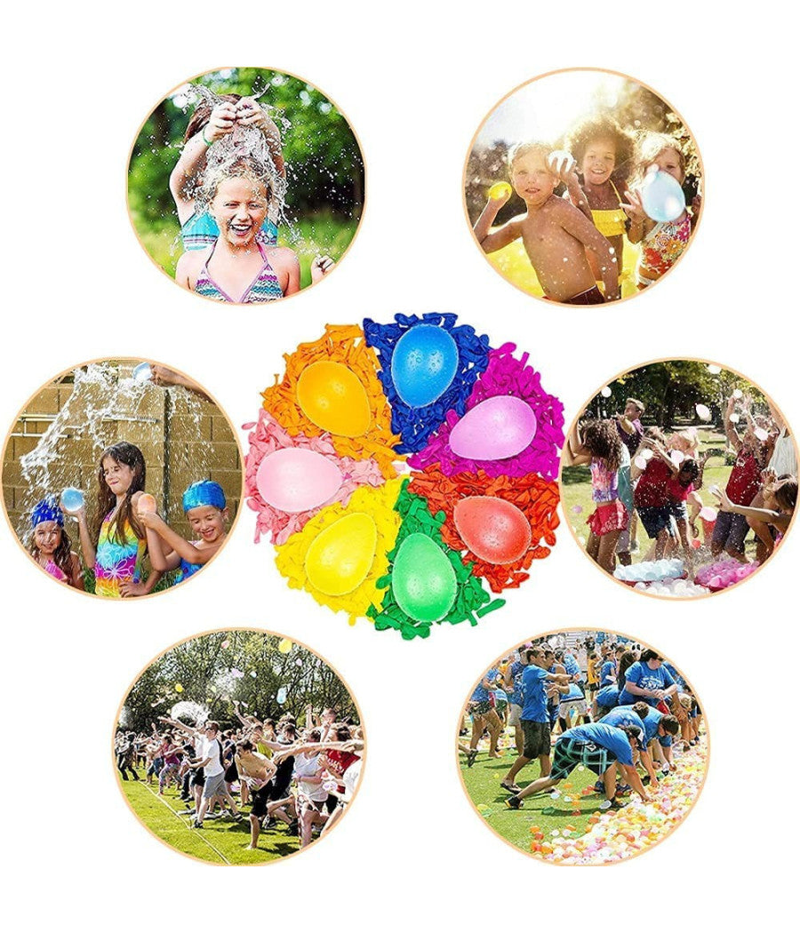 50 Palloncini Bombe D'acqua Riempimento Rapido Gavettoni Chiusura Autosigillanti         