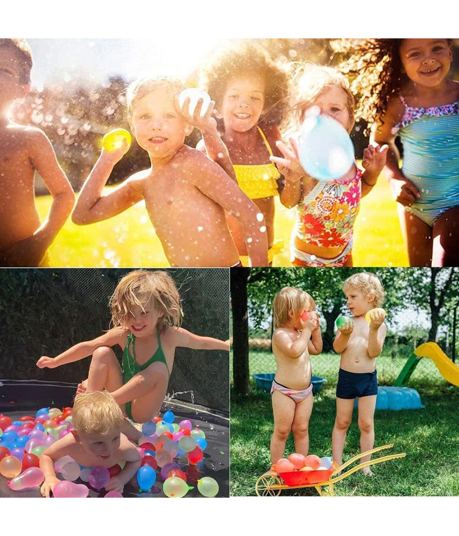 50 Palloncini Bombe D'acqua Riempimento Rapido Gavettoni Chiusura Autosigillanti         