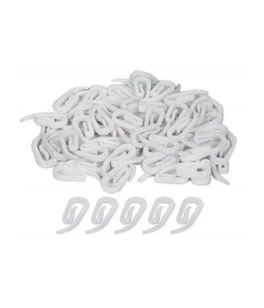 60 Pezzi Ganci In Plastica Bianco A Proboscide Papera 25mm Per Tende Tenda         