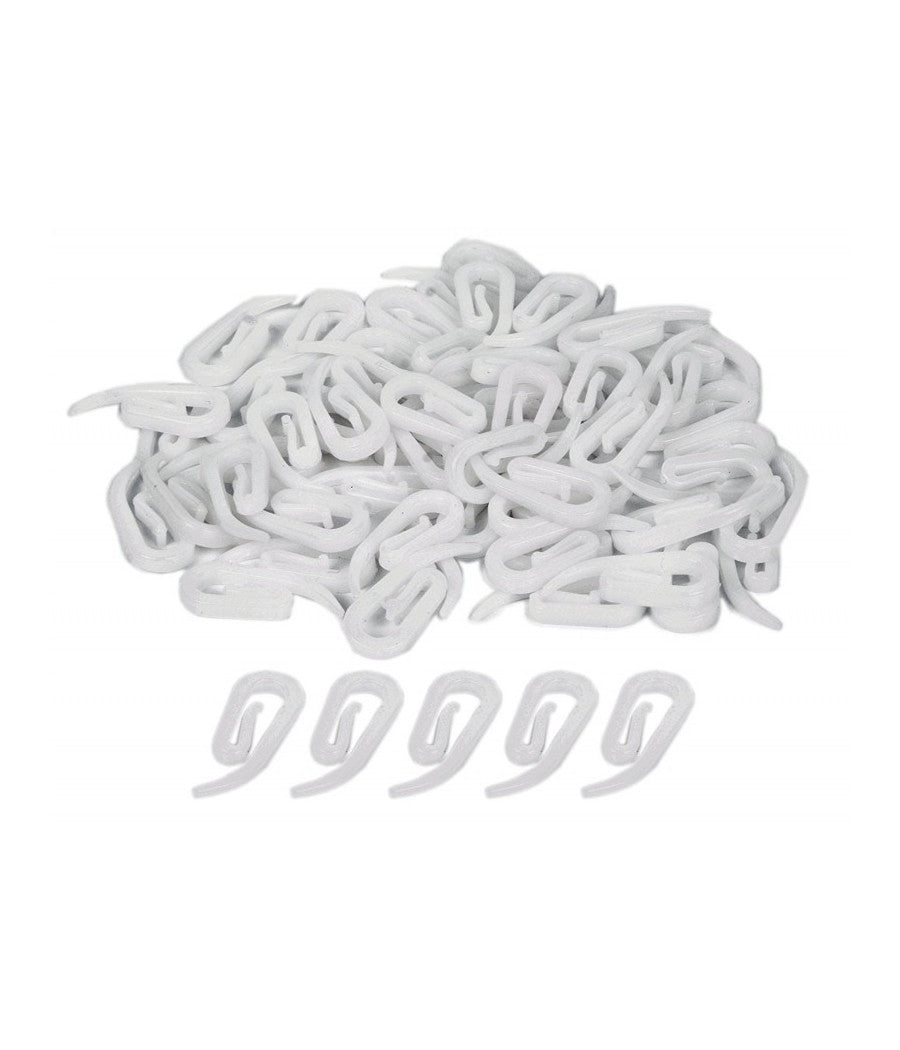 60 Pezzi Ganci In Plastica Bianco A Proboscide Papera 25mm Per Tende Tenda         