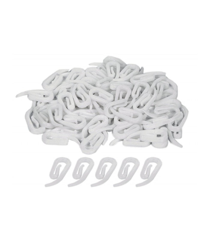 60 Pezzi Ganci In Plastica Bianco A Proboscide Papera 25mm Per Tende Tenda         