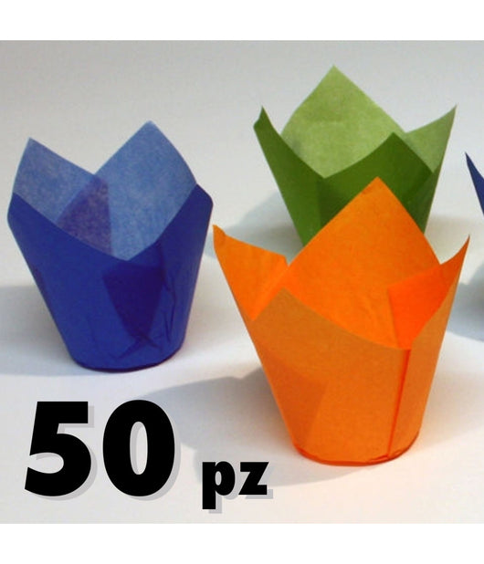 50 Pirottini Per Muffin In Carta Forno Pasticceria Per Dolci Cupcake Tortini 5cm         