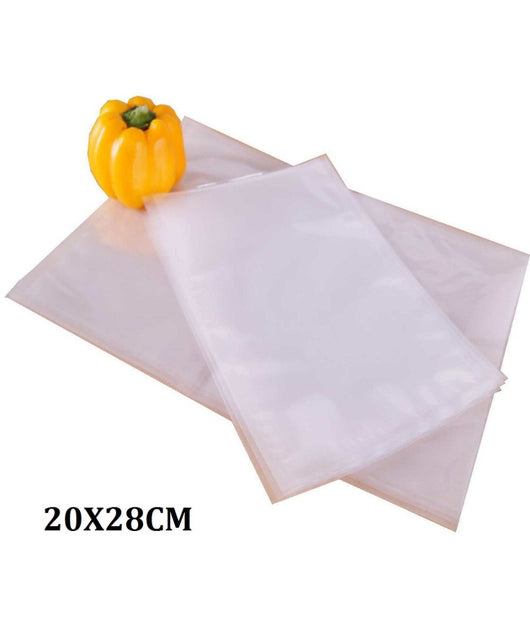 50 Sacchetti Sotto Vuoto Buste 20x28cm Per Alimenti Salvafreschezza Cibo Verdura         