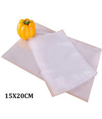 50 Sacchetti Sottovuoto Buste 15 X 20 Cm Per Alimenti Cibo Salva Freschezza         