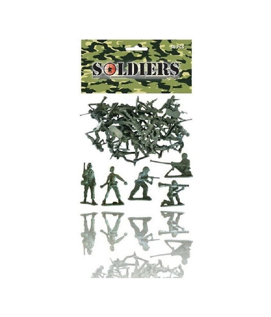 50 Soldati Soldatini Militari Plastica Guerra Bambini Bimbi Eta' 3+ Anni         
