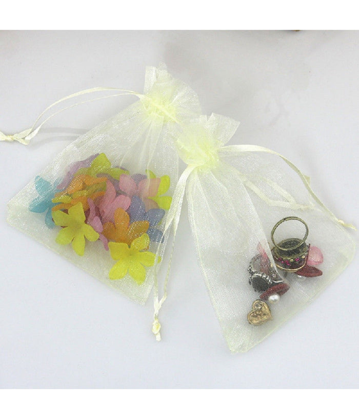 50 Veli Sacchetti Organza Tulle Per Confetti Regalo Bomboniera         