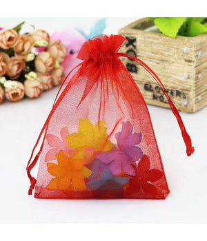 50 Veli Sacchetti Organza Tulle Per Confetti Regalo Bomboniera         