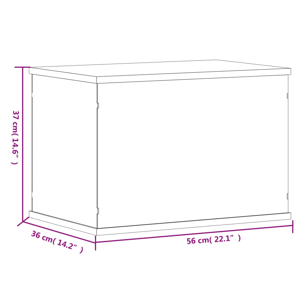 Scatola espositiva trasparente 56x36x37 cm in acrilico CFW4046899