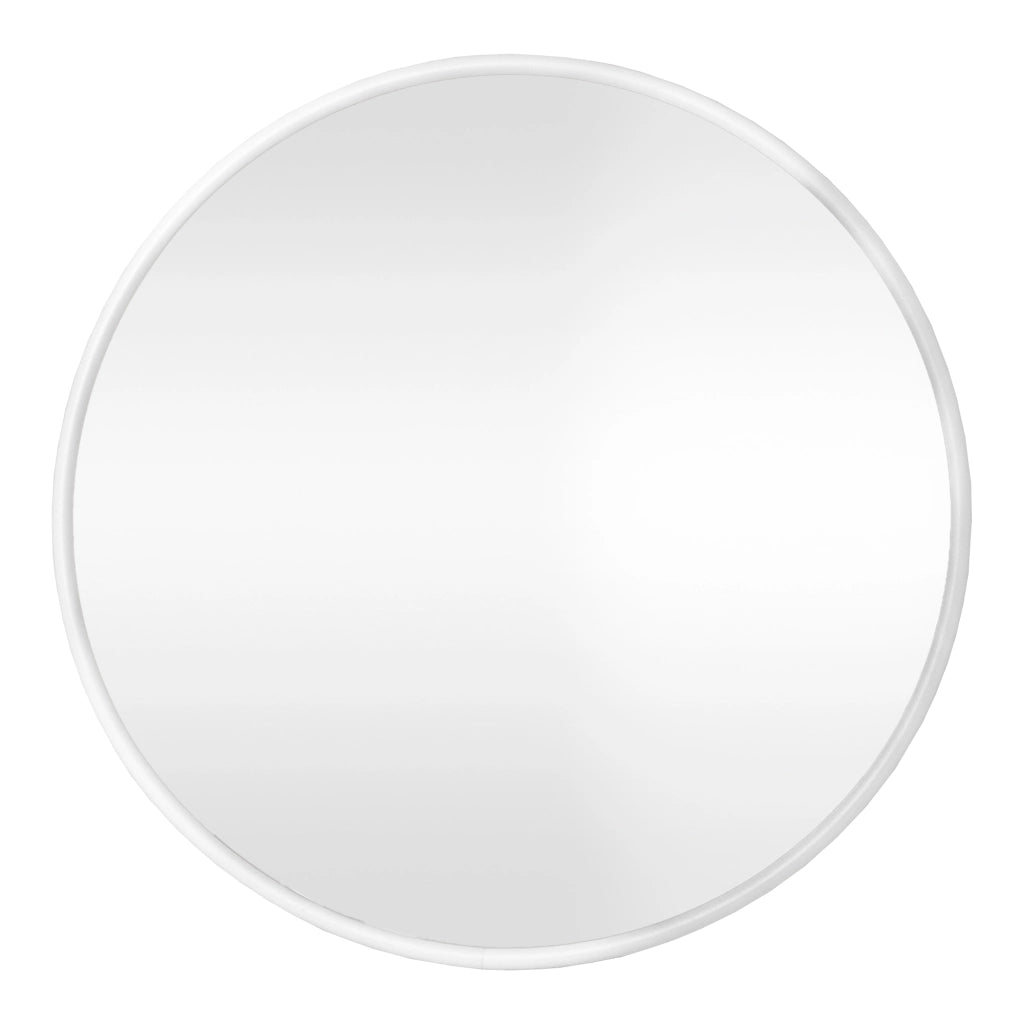Specchio da Parete Ordona Rotondo Ø 60 cm Bianco opaco [en.casa]