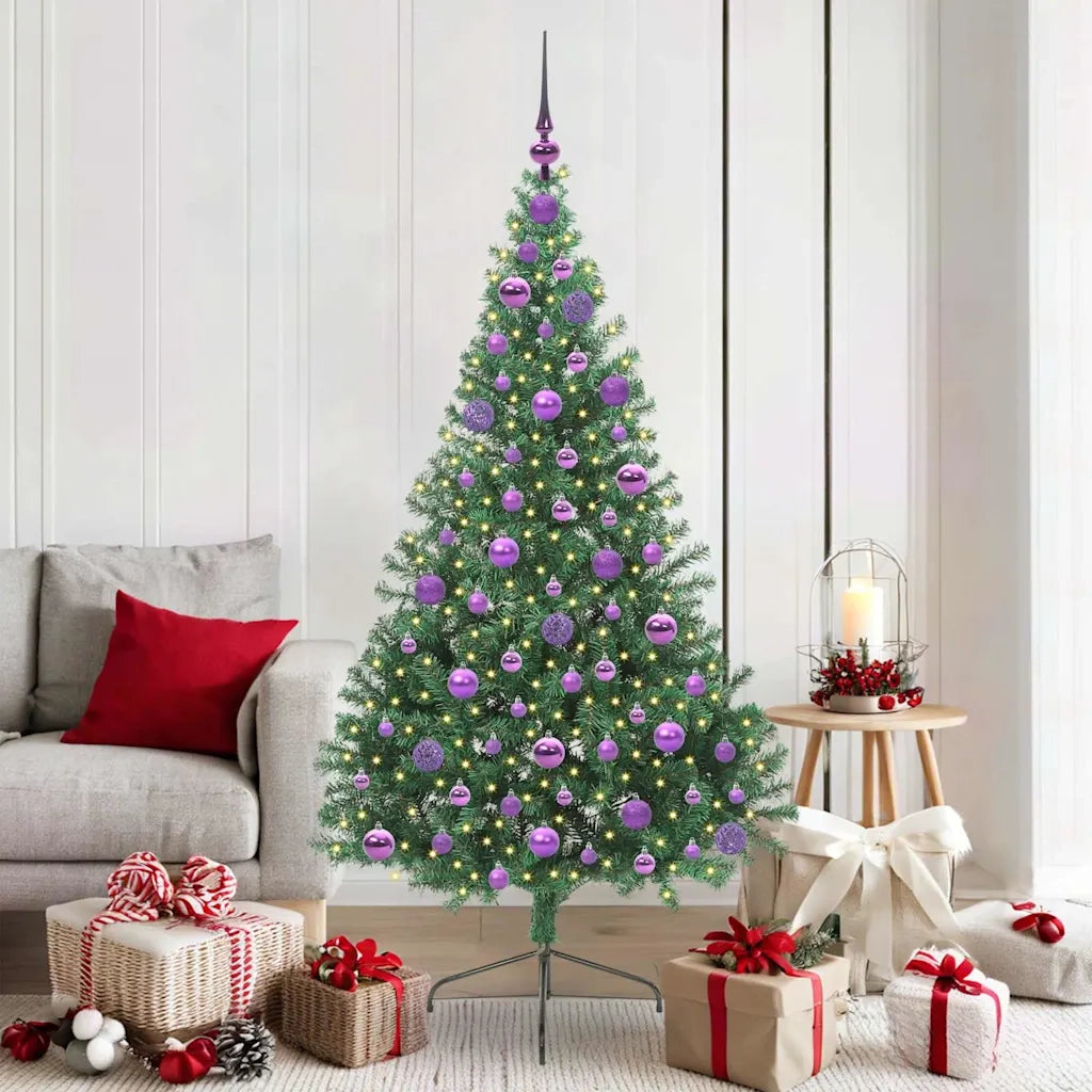 Albero di Natale | Decorazioni natalizie artificiale con luci integrate Verde 180 cm
