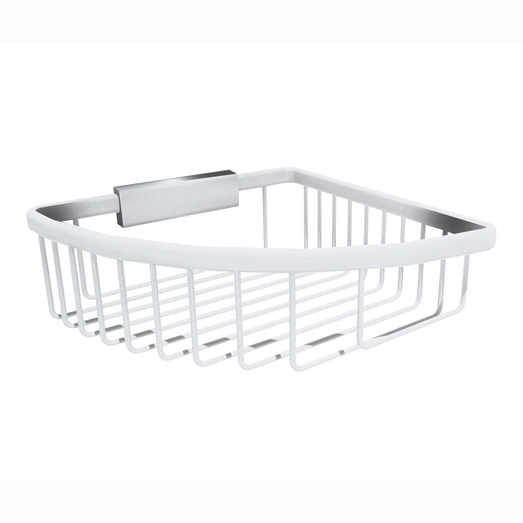 Lineabeta - Cestino portaoggetti doccia angolare sganciabile in acciaio lucido