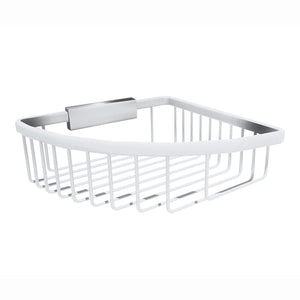 Lineabeta - Cestino portaoggetti doccia angolare sganciabile in acciaio lucido