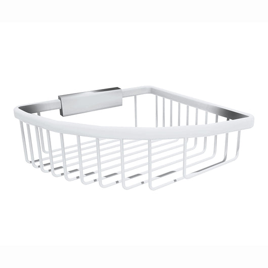 Lineabeta - Cestino portaoggetti doccia angolare sganciabile in acciaio lucido