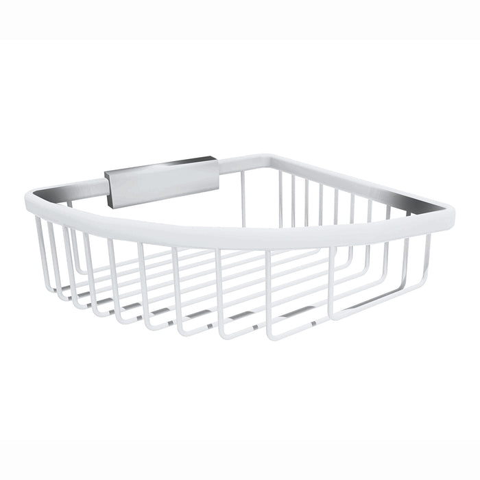 Lineabeta - Cestino portaoggetti doccia angolare sganciabile in acciaio lucido