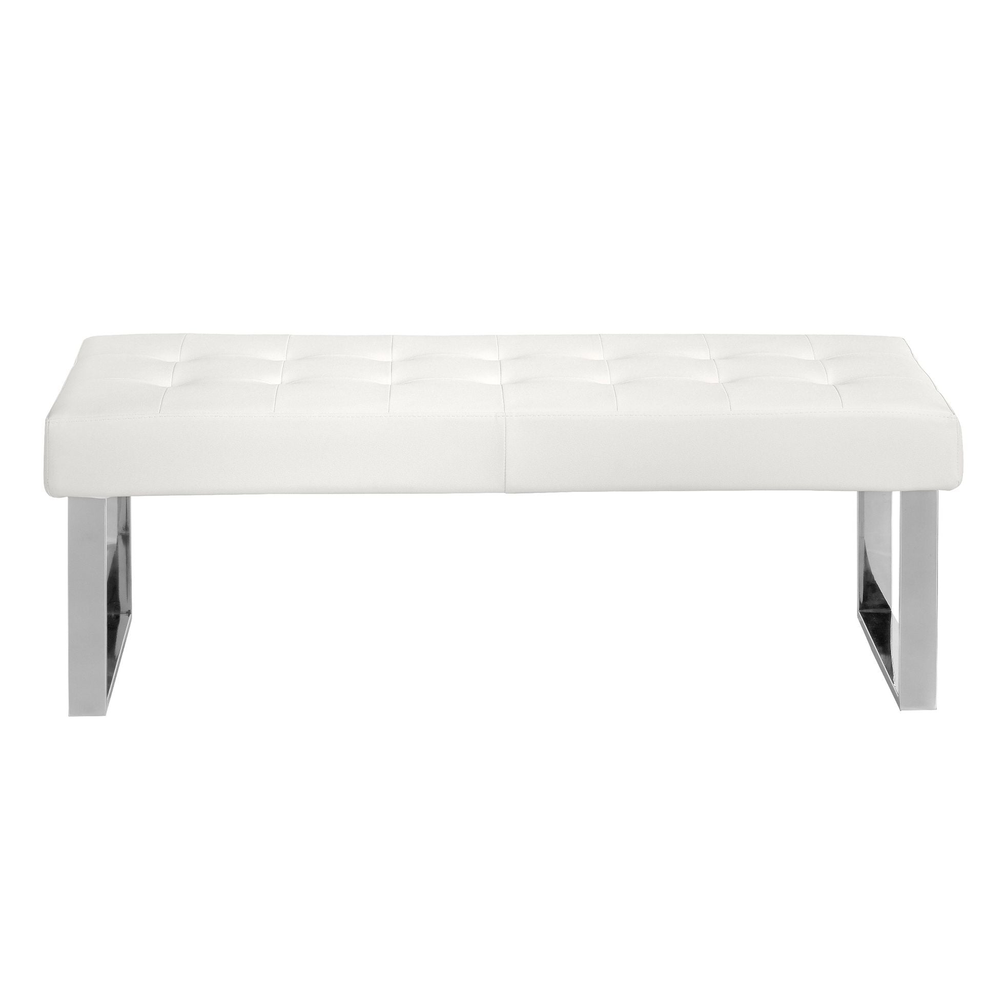 Panca bianca in ecopelle