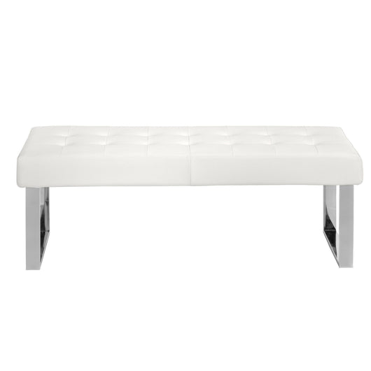 Panca bianca in ecopelle