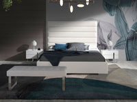 Panca bianca in ecopelle