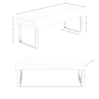 Panca bianca in ecopelle