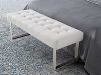 Panca bianca in ecopelle