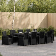 Set da Pranzo per Giardino 11 pz Antracite PP 3430168