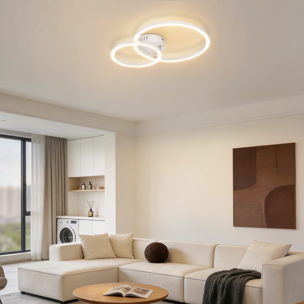 ZMH Lampada da Soffitto LED 23W Bianco Luce Calda Moderna per Soggiorno Camera da Letto Corridoio
