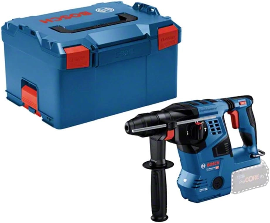 Bosch Professional 18V System martello perforatore a batteria GBH 18V-28 C (incl. impugnatura supplementare tubetto di grasso, inserto L-BOXX, L-BOXX, senza batteria/caricabatteria)