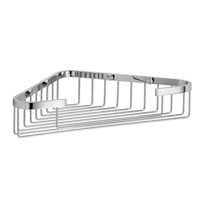 Lineabeta - Cestino portaoggetti doccia aperto angolare L.19 cm in acciaio lucido