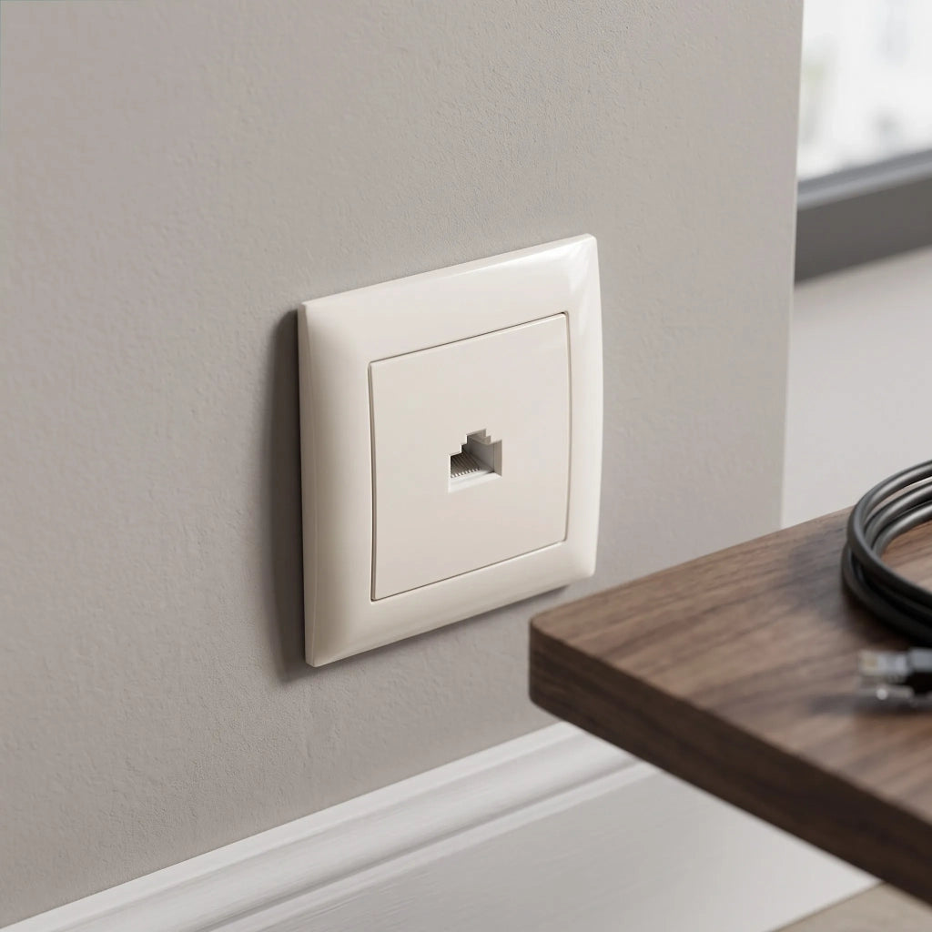 Presa Rj45 Con Cornice Oste Jnh010-s Beige