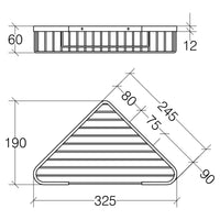 Lineabeta - Cestino portaoggetti doccia aperto angolare L.24,5 cm acciaio lucido