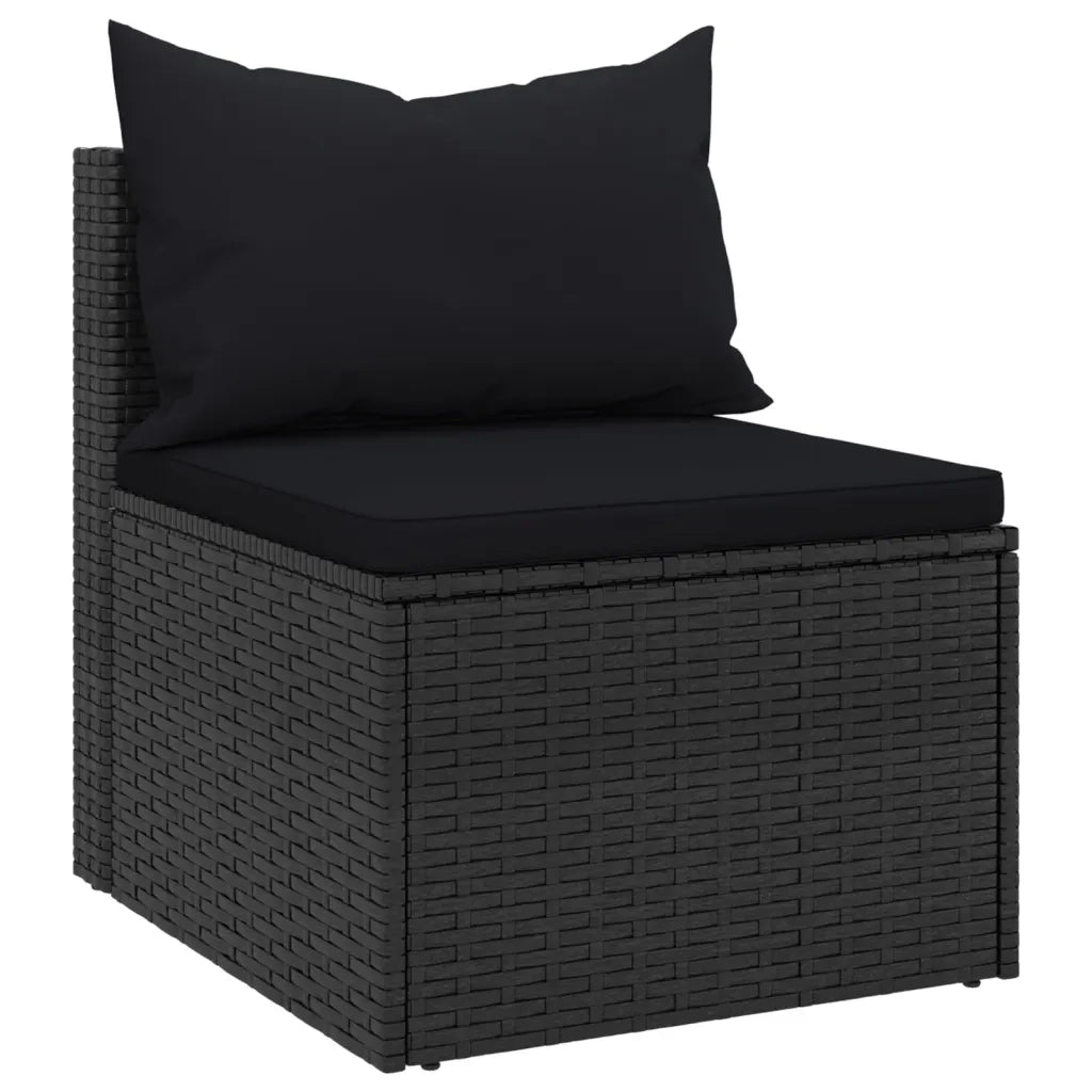 Divani Centrali da Giardino con Cuscini 2pz in Polyrattan Nerocod mxl 118644
