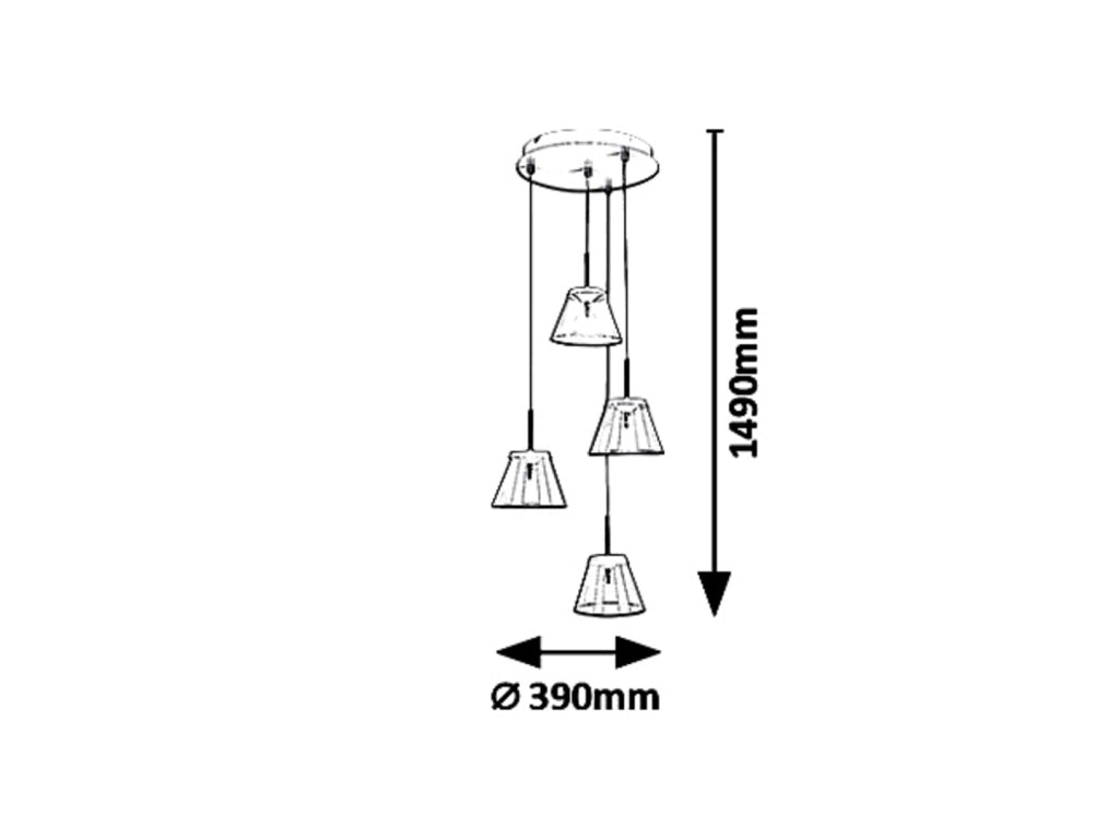 Lampadario sospeso LED 24W bianco Ø39 Aviana Rabalux