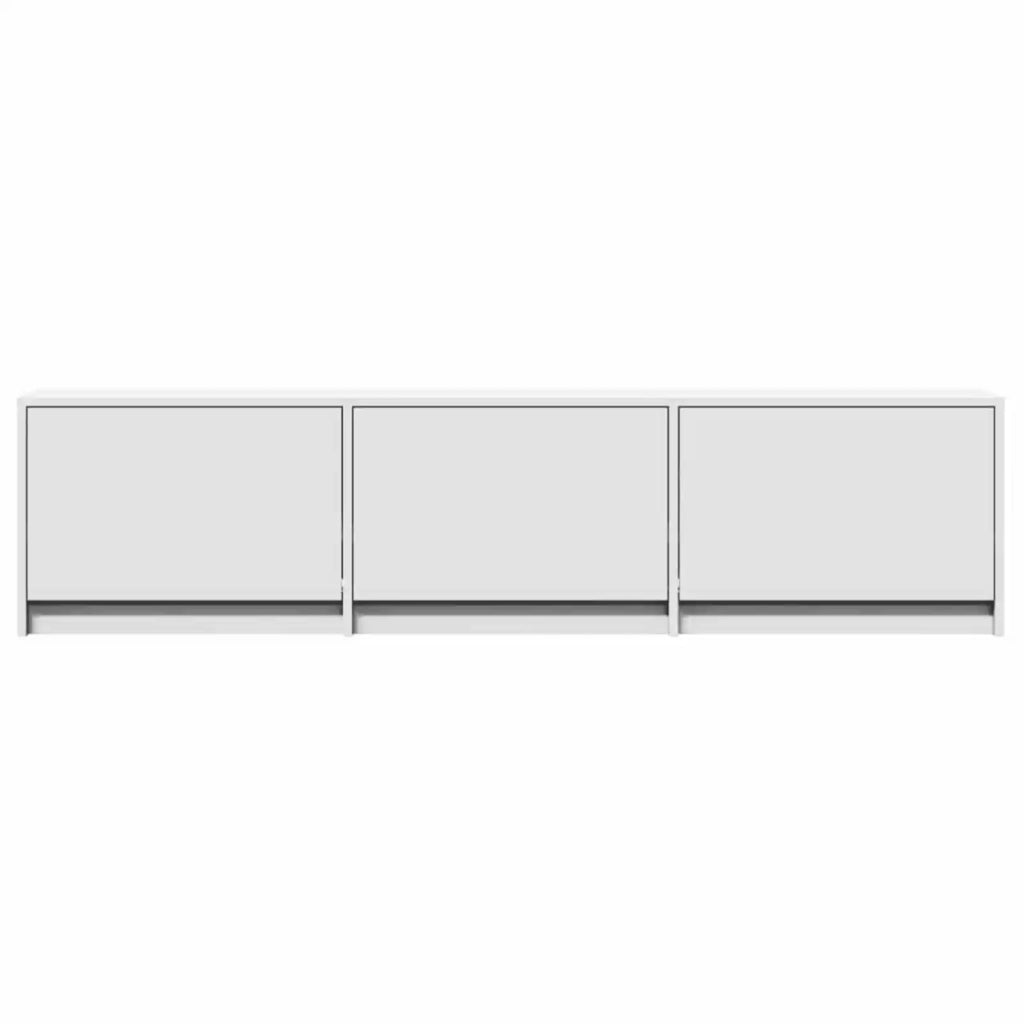 Mobile TV con LED-Credenza per TV Bianco 165 x 34 x 40 cm Legno multistrato