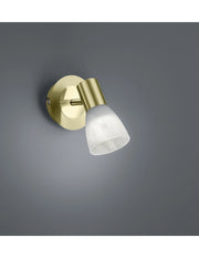 Faretto Spot Orientabile Ottone con Vetro Alabastro Levisto Trio Lighting