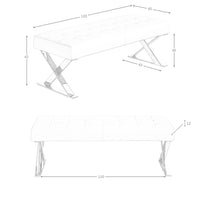 Panca in ecopelle bianca