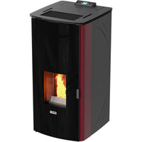 stufa pellet king 17dd idro kw17 bordeaux cod:ferx.500202