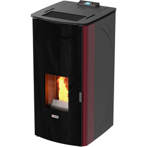 stufa pellet king 17dd idro kw17 bordeaux cod:ferx.500202