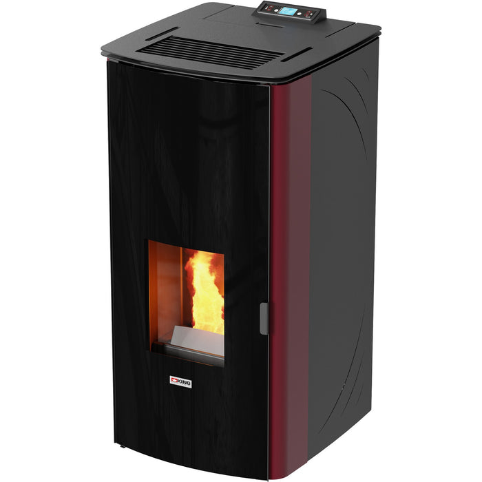 stufa pellet king 17dd idro kw17 bordeaux cod:ferx.500202