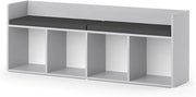 Scaffale per bambini Luigi, Grigio chiaro, 142.4 x 53.4 cm 4 scomparti, combinabile con altri elementi della serie Luigi
