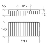 Lineabeta - Portaoggetti da doccia L.29 cm in acciaio lucido
